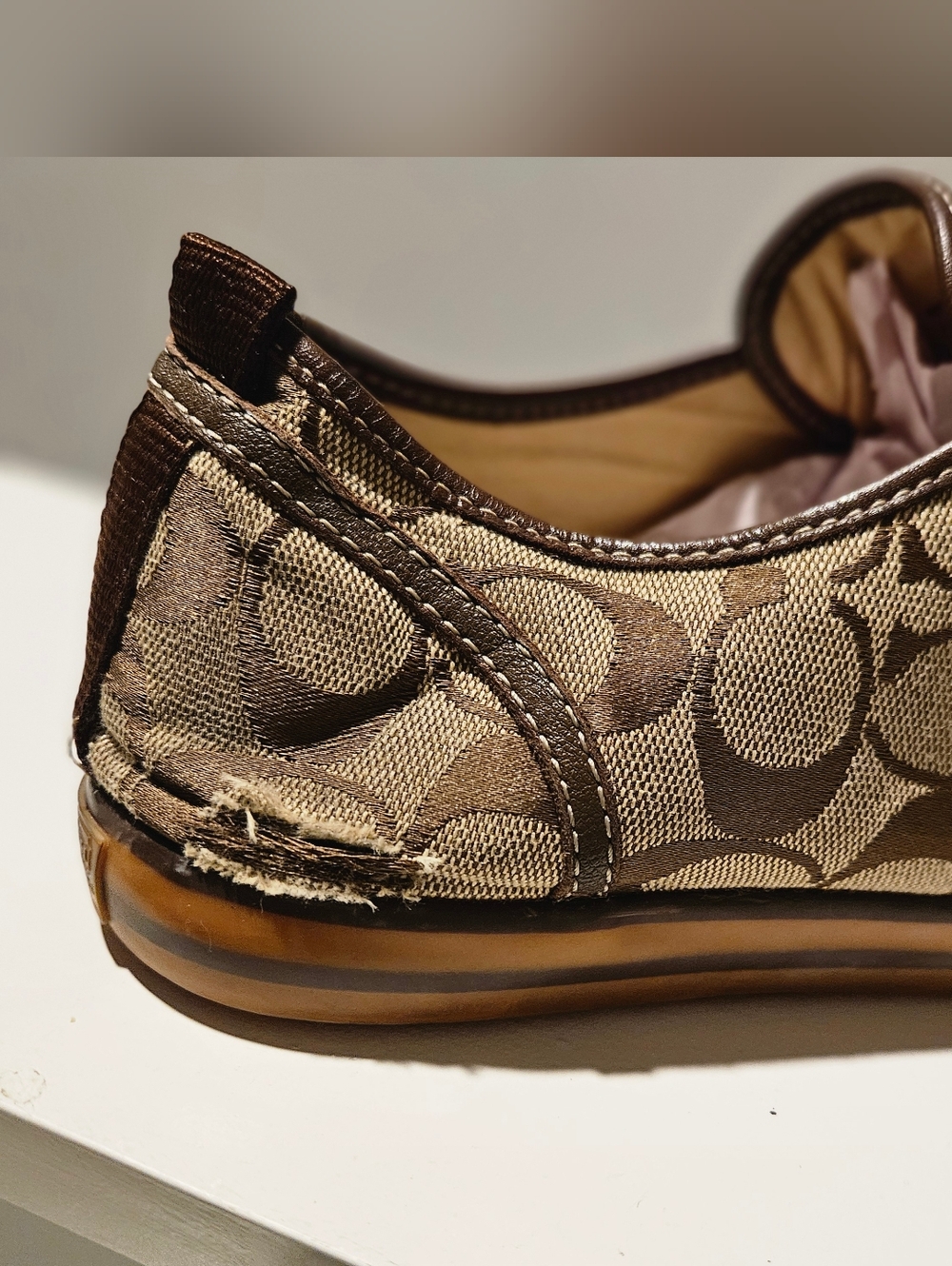 Coach Men’s Brown Signature Canvas Sneakers - Picture 3 of 12